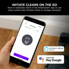 Shark ION Robot Vacuum, Wi-Fi Connected, Works with Google Assistant, Multi-Surface Cleaning, Carpets, Hard Floors, Black