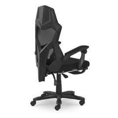 Gamer Gear Gaming Office Chair with Extendable Leg Rest, Black Fabric Upholstery