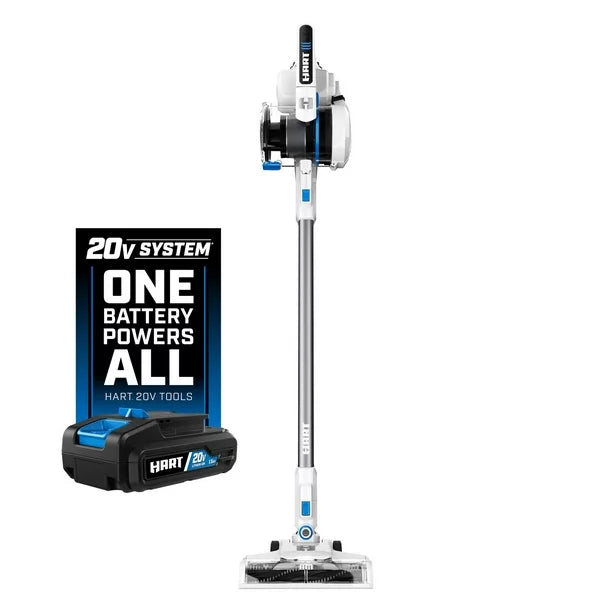 HART 20-Volt Cordless Stick Vacuum Kit, Over 40 minutes of runtime (R)