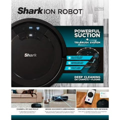 Shark ION Robot Vacuum, Wi-Fi Connected, Works with Google Assistant, Multi-Surface Cleaning, Carpets, Hard Floors, Black