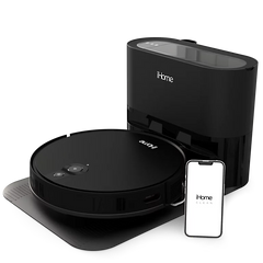 iHome AutoVac Eclipse Pro 3-in-1 Robot Vacuum and Vibrating Mop, Homemap Navigation