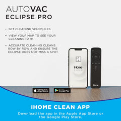 iHome AutoVac Eclipse Pro 3-in-1 Robot Vacuum and Vibrating Mop, Homemap Navigation