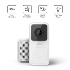 Roku Smart Home Video Doorbell & Chime SE (Wired)(1-Pack) with Motion & Sound Detection - Voice Controlled