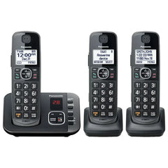 Panasonic 3-Handset Expandable Cordless Phone System with Answering System - KX-TG3833M