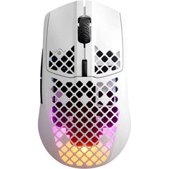 SteelSeries Aerox 3 Super Light Honeycomb Wireless RGB Optical Gaming Mouse - USB-C - Snow