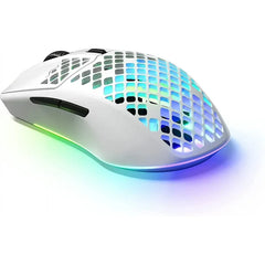 SteelSeries Aerox 3 Super Light Honeycomb Wireless RGB Optical Gaming Mouse - USB-C - Snow