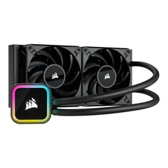 CORSAIR iCUE H100i RGB ELITE - Processor liquid cooling system - Radiator Size: 240 mm - (for: LGA1156, LGA1155, LGA2011, LGA1150, LGA2011-3, LGA1151, AM4, LGA2066, sTRX4, LGA1200, LGA1700) - 120 mm