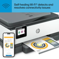 (New - Open Box) HP OfficeJet 8022e All-in-One Wireless Color Inkjet Printer - 6 Months Free Instant Ink with HP+