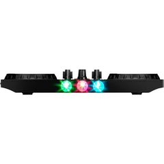 Numark Beginners Party Mix II - DJ Controller Set with Built-In Lights, Mixer for Serato Lite and Algoriddim Pro AI