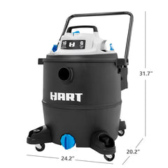 HART 16 Gallon 6 Peak HP Poly Wet/Dry Vacuum, VOC1612PF 3701