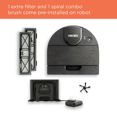 Neato D9 Intelligent Robot Vacuum Wi-Fi Connected with LIDAR Navigation in Black