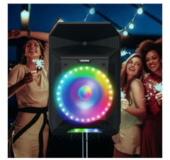 Restored ION Audio PA LIVE 500-Watt Karaoke Party Speaker - Bright Robust and Clear Booming Sound with Brilliant Visual Effects and Microphone