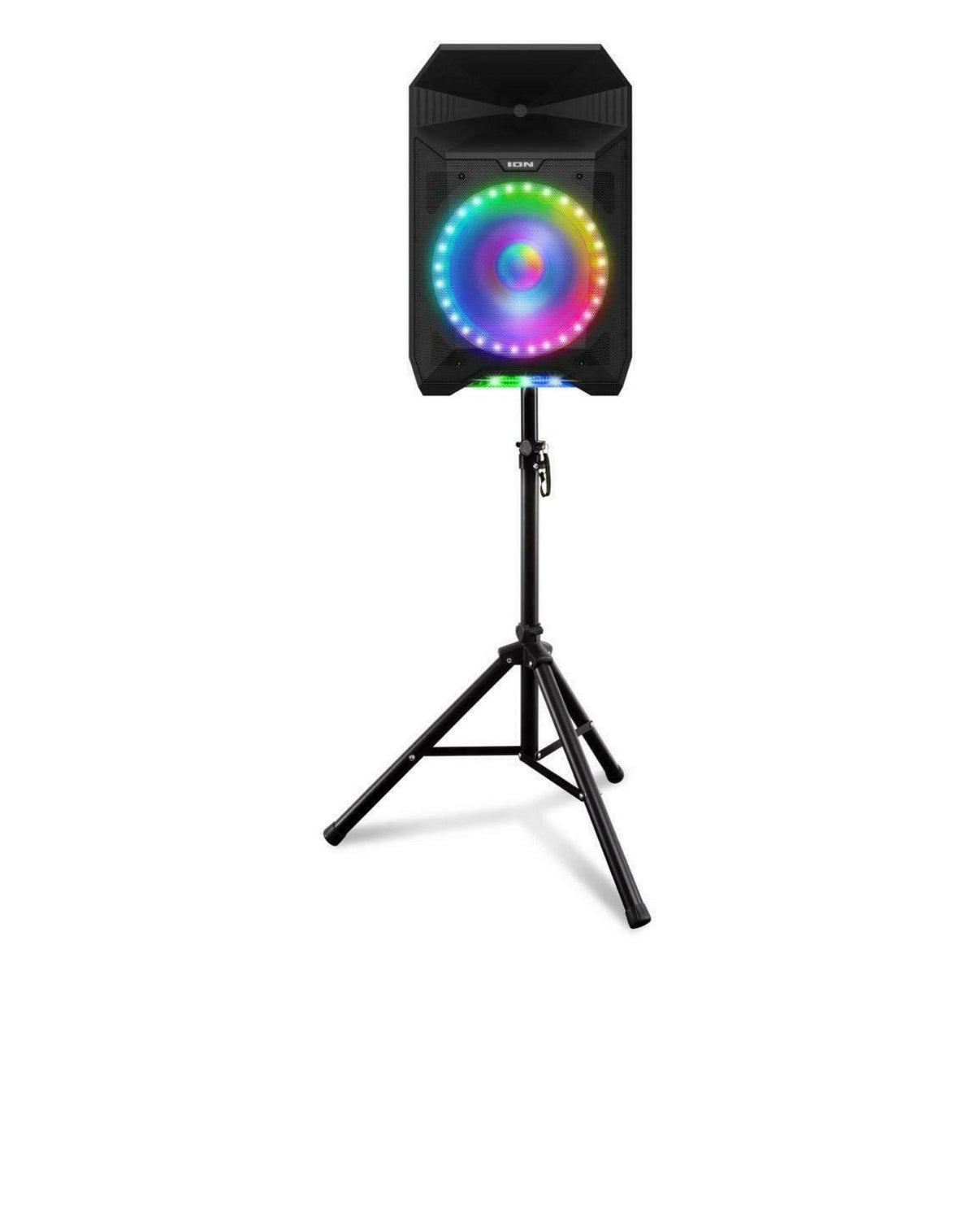 Restored ION Audio PA LIVE 500-Watt Karaoke Party Speaker - Bright Robust and Clear Booming Sound with Brilliant Visual Effects and Microphone