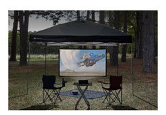 onn. 100" Portable Indoor/Outdoor 16:9 Theater Projection Screen, Detachable Legs, White, 100024196