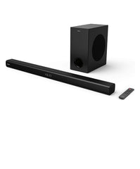 Hisense HS212F 2.1 Channel Sound Bar with Wireless Subwoofer, 120W, Dolby Audio, Pure Surround, Ezplay Support, Roku TV Ready, Bluetooth, HDMI ARC/Optical/AUX/USB (Model HS212F) Black